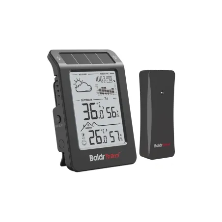 BALDRTHERM B0596WT2H2P-V1 Solar-Powered Weather Station (Black)